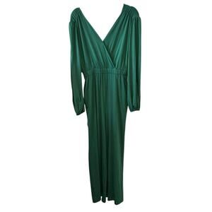 Dokotoo Emerald Green Long Sleeve Jumpsuit - Size Medium